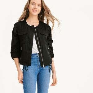 DKNY Roll Tab Zip Front Jacket Size XS